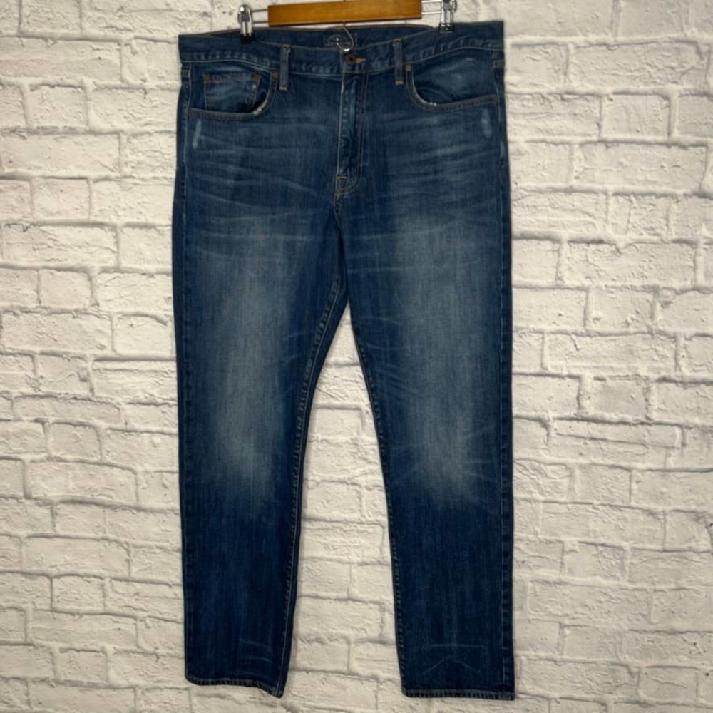 Lucky Brand Medium Wash 410 Athletic Fit Straight Leg Jeans W 38 L 32